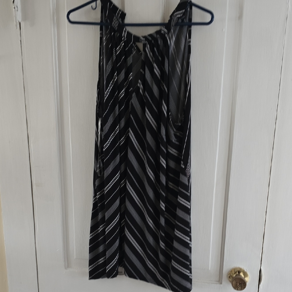 Lane Bryant Monochrome Striped Top 044
